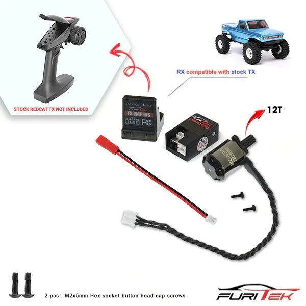 Furitek Redcat Ascent-18 Starter 2S Brushless ESC w/Venom Motor 3450kV Receiver