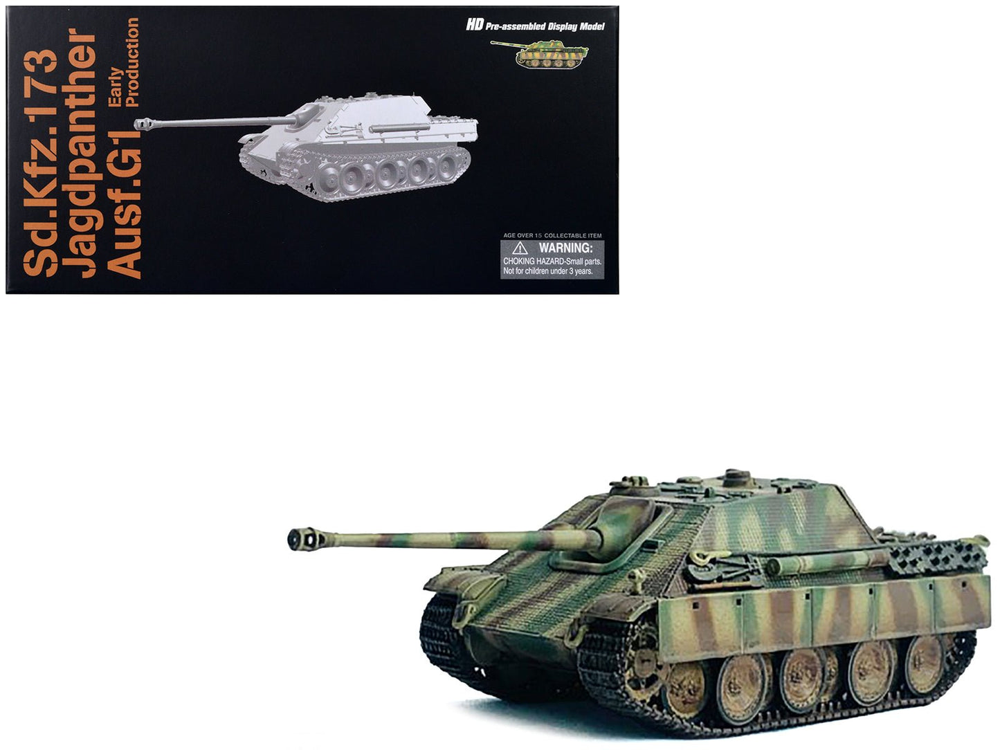 Germany Sd.Kfz.173 Jagdpanther Ausf.G1 Early Production Tank "s.Pz.Abt.654 Ruhr Pocket" (1945) "NEO Dragon Armor" Series 1/72 Plastic Model by Dragon Models free shipping USA