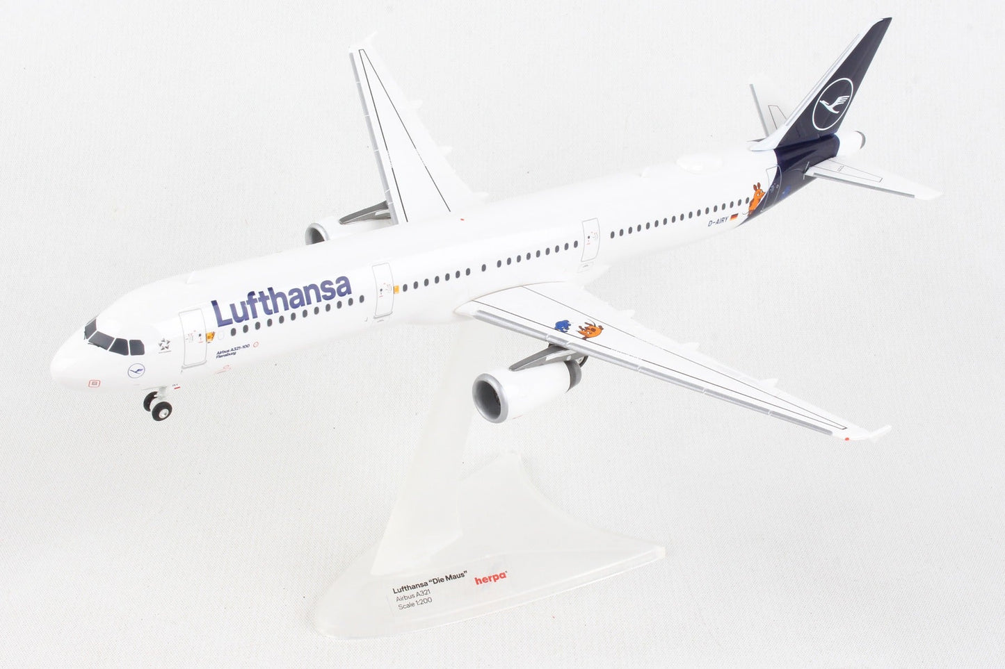Herpa Wings HE559959 Lufthansa A321 1/200 Die Maus