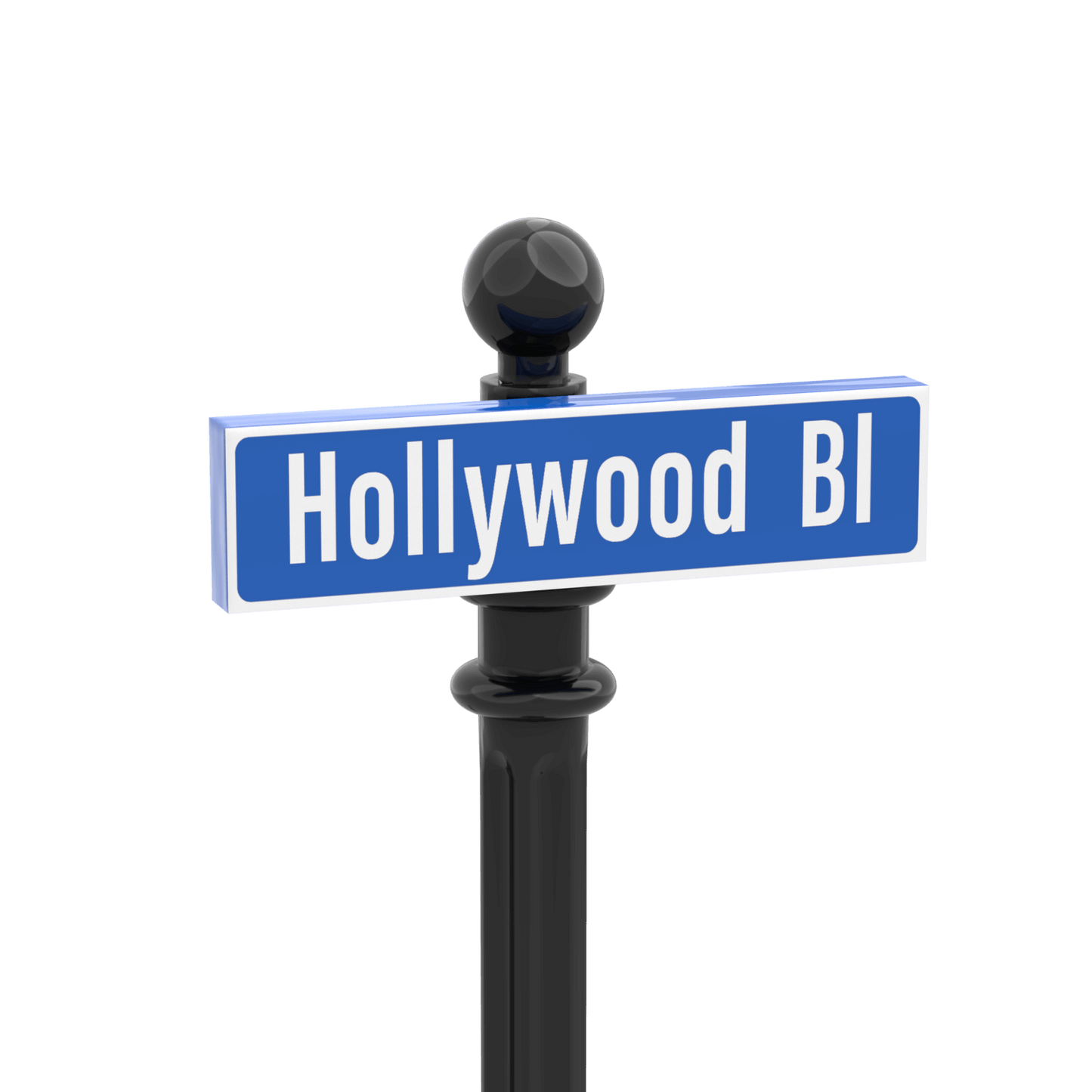 Hollywood Blvd - Famous Street Signs - Custom Printed 1x4 Tile - Made Using LEGO® Parts