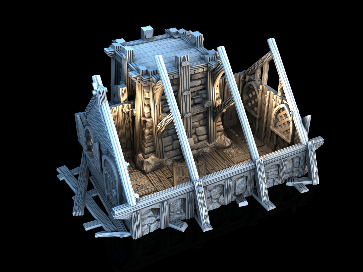 Adrian-3DP4U - House Ruins 2 - 28mm