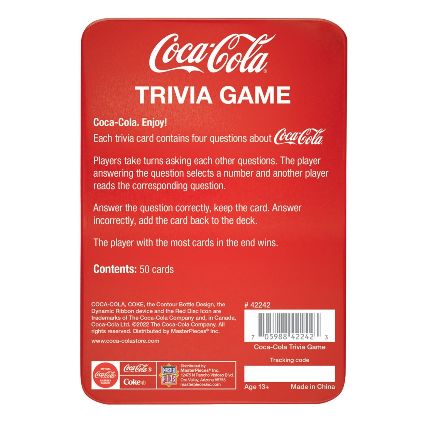 Coca-Cola Trivia Game with Collectible Tin by MasterPieces Puzzle Company INC