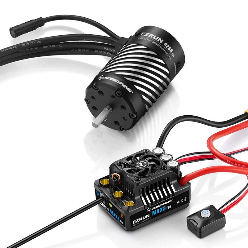 Hobbywing 38010606 MAX8 GS2 ESC + 4268SD 2500KV G2R Motor (3-6S) Combo
