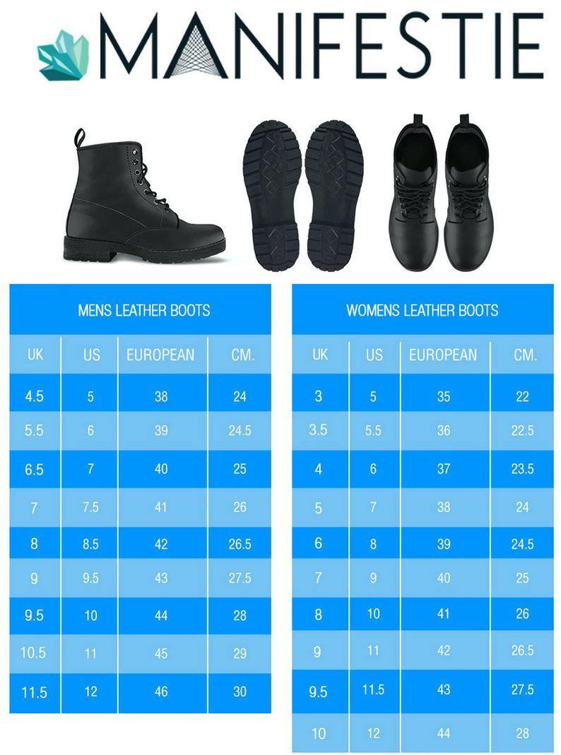 Phish Memory Foam Boots | All Season Lace Up Boots | Vegan Leather Combat Boot | Band Fishman Donuts by Manifestie