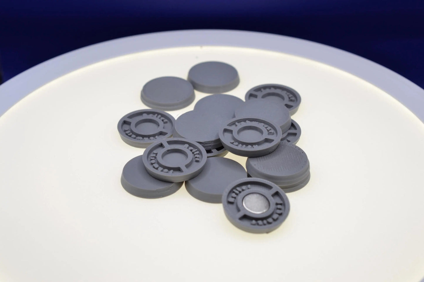 25mm Magnetic Bases for Miniatures, STL Printed Bases, Mini Bases, Magnetic, PLA Bases, 2mm bracing