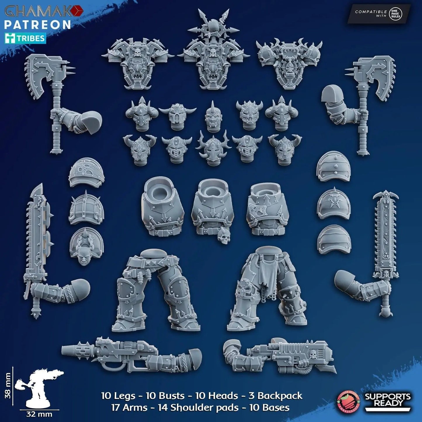 Inner Circle Brotherhood by Ghamak Sci-fi 28mm Heroic Scale Miniature, 32mm tall, 6-10 Units, Proxy, Grimdark, Sci-Fi, OPR Comp