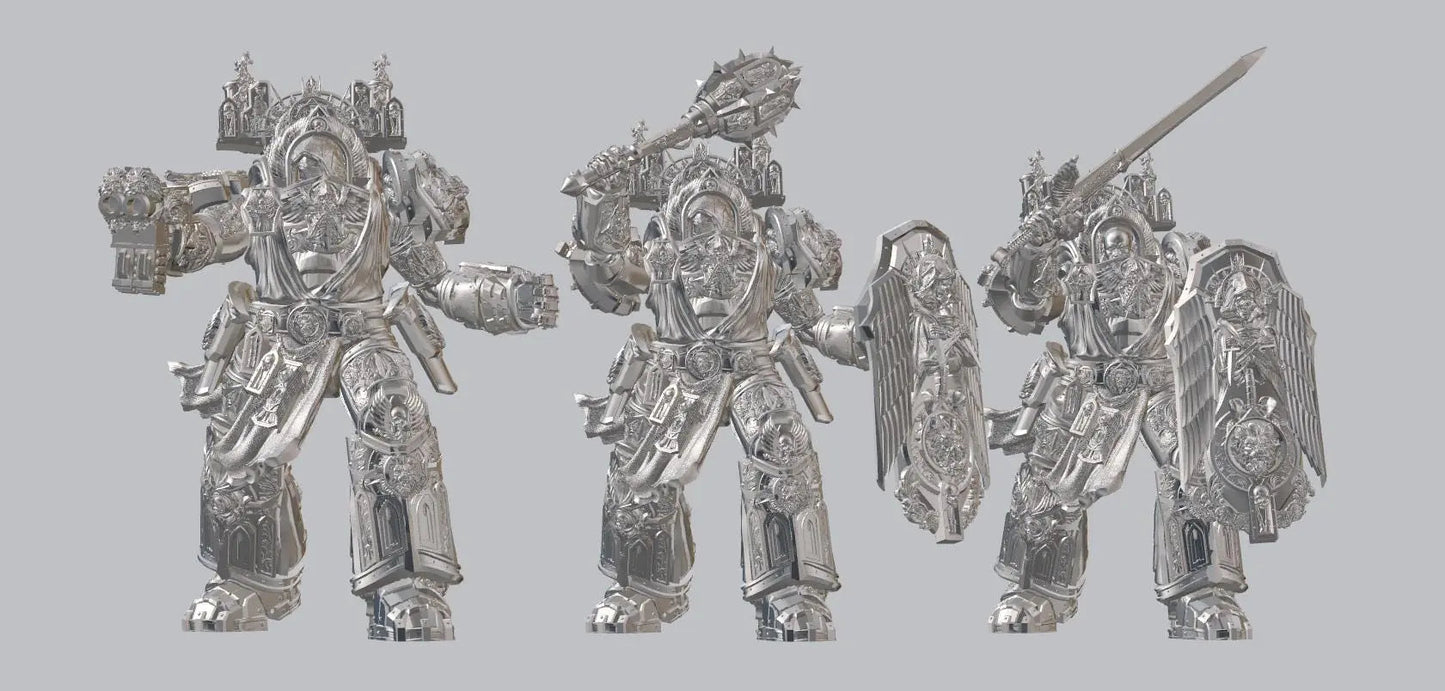 Grim Knight by 3DArtGuy 32mm scale, 50mm or 100mm, Miniature War Gaming Figure, Grim Dark, Proxy, Terminator, Death Wing, I, Angel