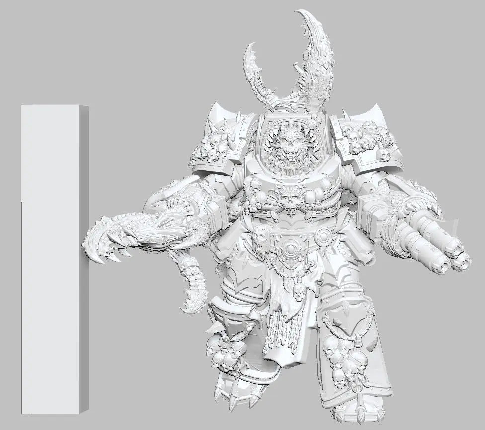 Armored Demon by 3DArtGuy – Resin Printed Grimdark Sci-Fi Mini (32mm Scale)