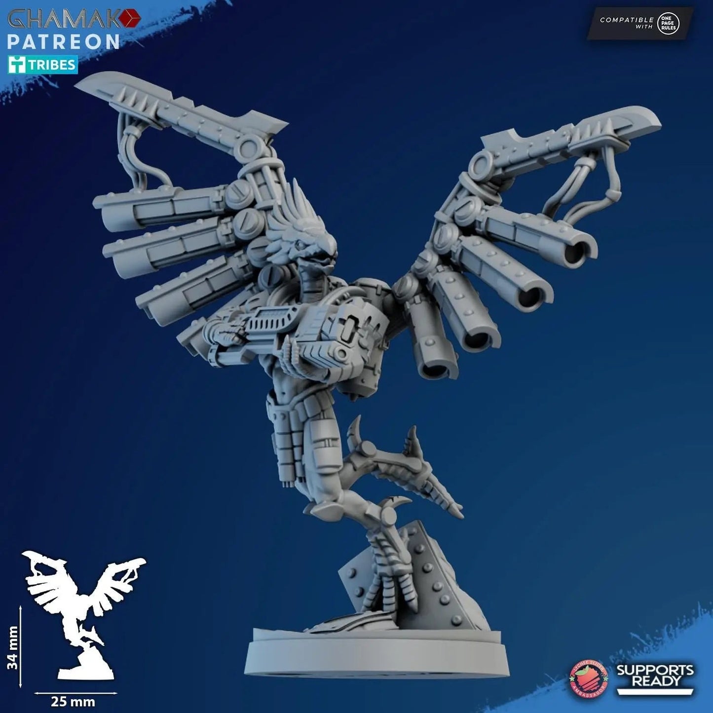 Talon Marauders by Ghamak Sci-fi 28/32mm Heroic Scale Miniature, 34mm tall, 10 Units, Proxy, Grimdark, Sci-Fi, OPR