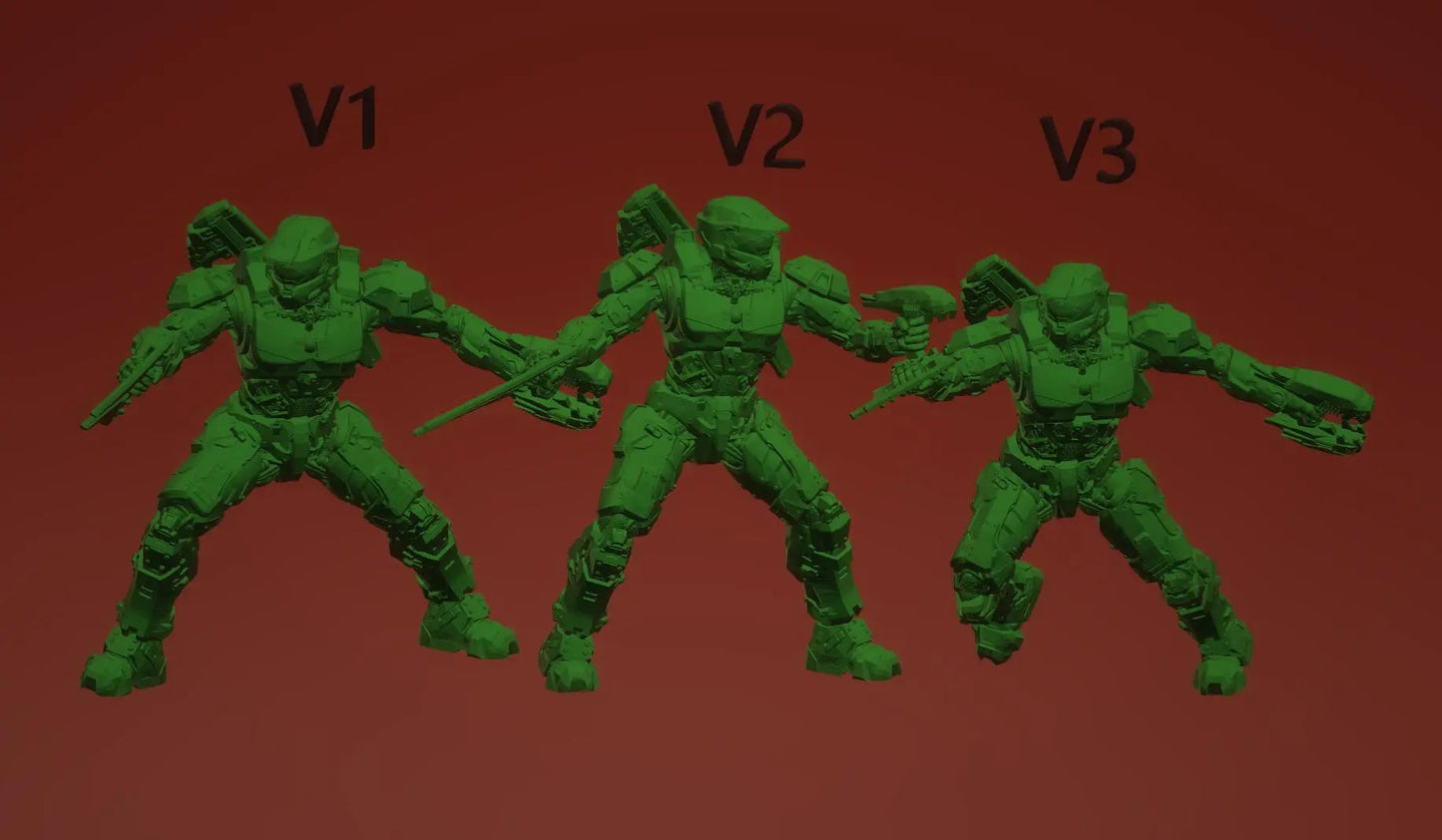 Space Soldier Chief by 3DArtGuy, 32mm scale, 50mm or 100mm, Miniature War Gaming Figure