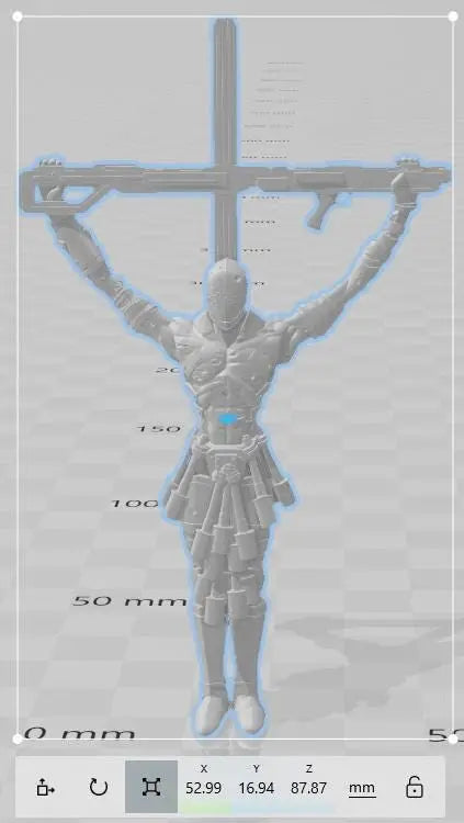 Nazareene Communicant by Papsikels Miniature, 87mm Miniature, 28/32mm Scale, War Gaming, Proxy for Trench Crusade, Table top gaming