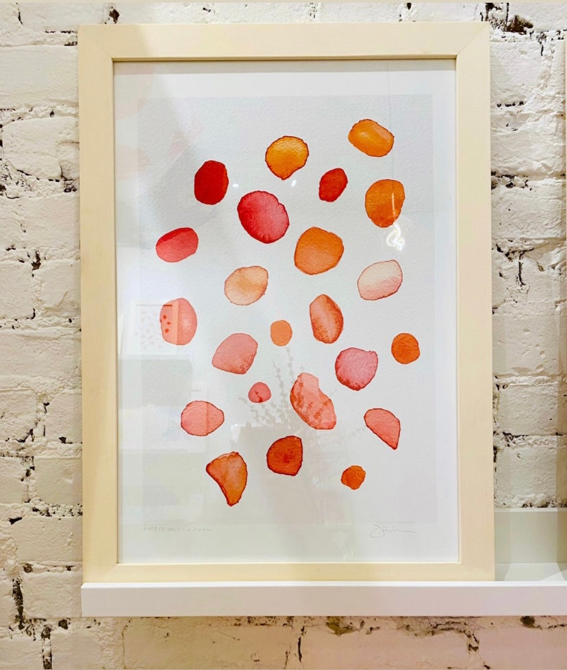 Art Print: Rose Petals on Snow by India & Purry