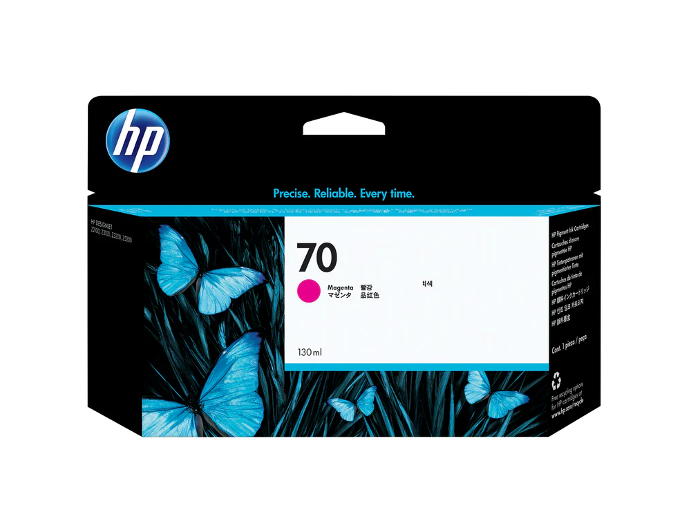 New, Pre-Owned - HP 70 130-ml (C9453A) Magenta Ink Cartridge