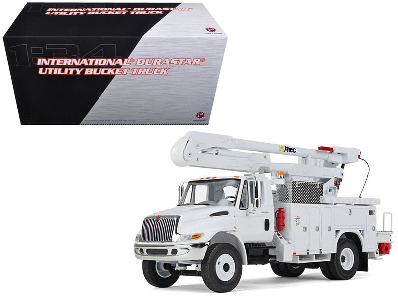 International DuraStar Utility Bucket Truck "Altec" White 1/34 Diecast Model by First Gear free shipping USA