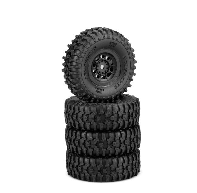 Jconcepts Tusk 1.0" TIres Gold Compound Mounted Black (4) Axial SCX24