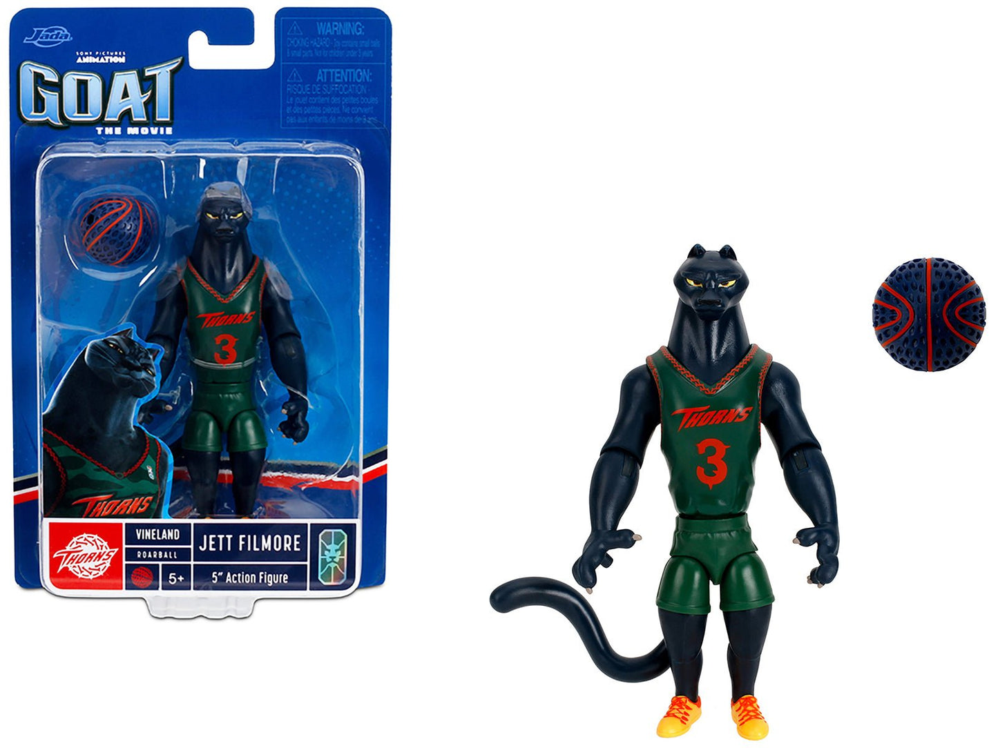 Jett Filmore 5" Moveable Figure with Basketball "Goat" (2026) Movie Model by Jada free shipping USA