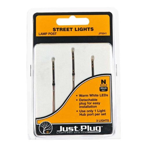 Woodland Scenics JP5641 N Scale Lamp Post Street Light Set (3)
