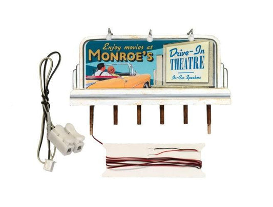 Woodland jp5794 HO Monroe's Drive-In Billboards