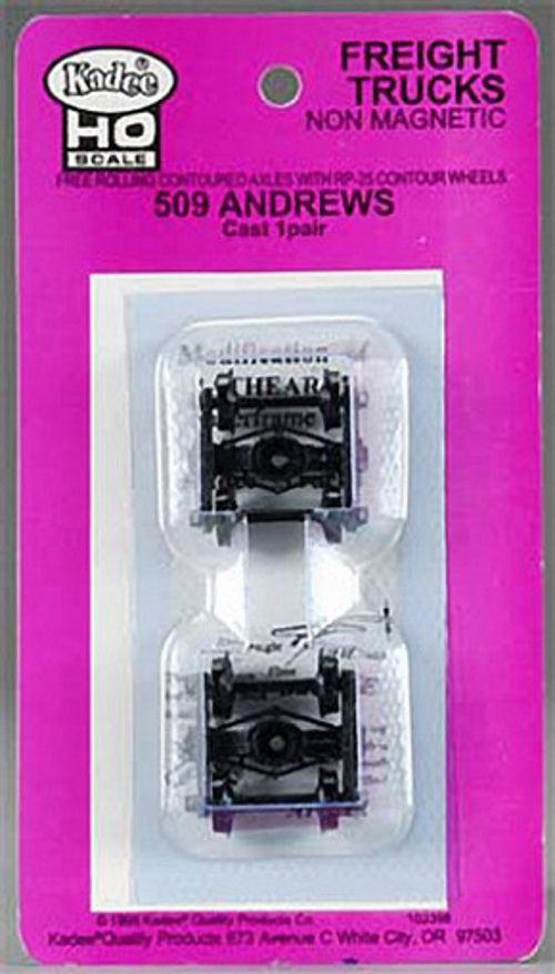 Kadee 509 Andrews (1898) Truck/33" Ribbed Back Code 110 Standard Wheels (1 Pair)