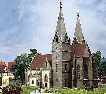 Kibri 36818 Z Scale Goppingen Church -- 9 x 5-1/2" 23 x 14cm