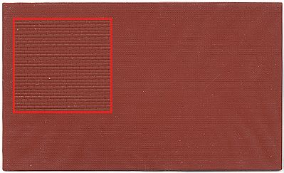 Kibri 37964 N Scale Wall Section -- Brick-Clinker (brown) 4-5/8 x 7-13/16" 11.9 x 19.8cm Plastic Sheet