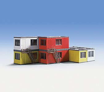 Kibri 38627 HO Scale 30 Years Kibri - Construction -- Containers/Work Offices pkg(6)