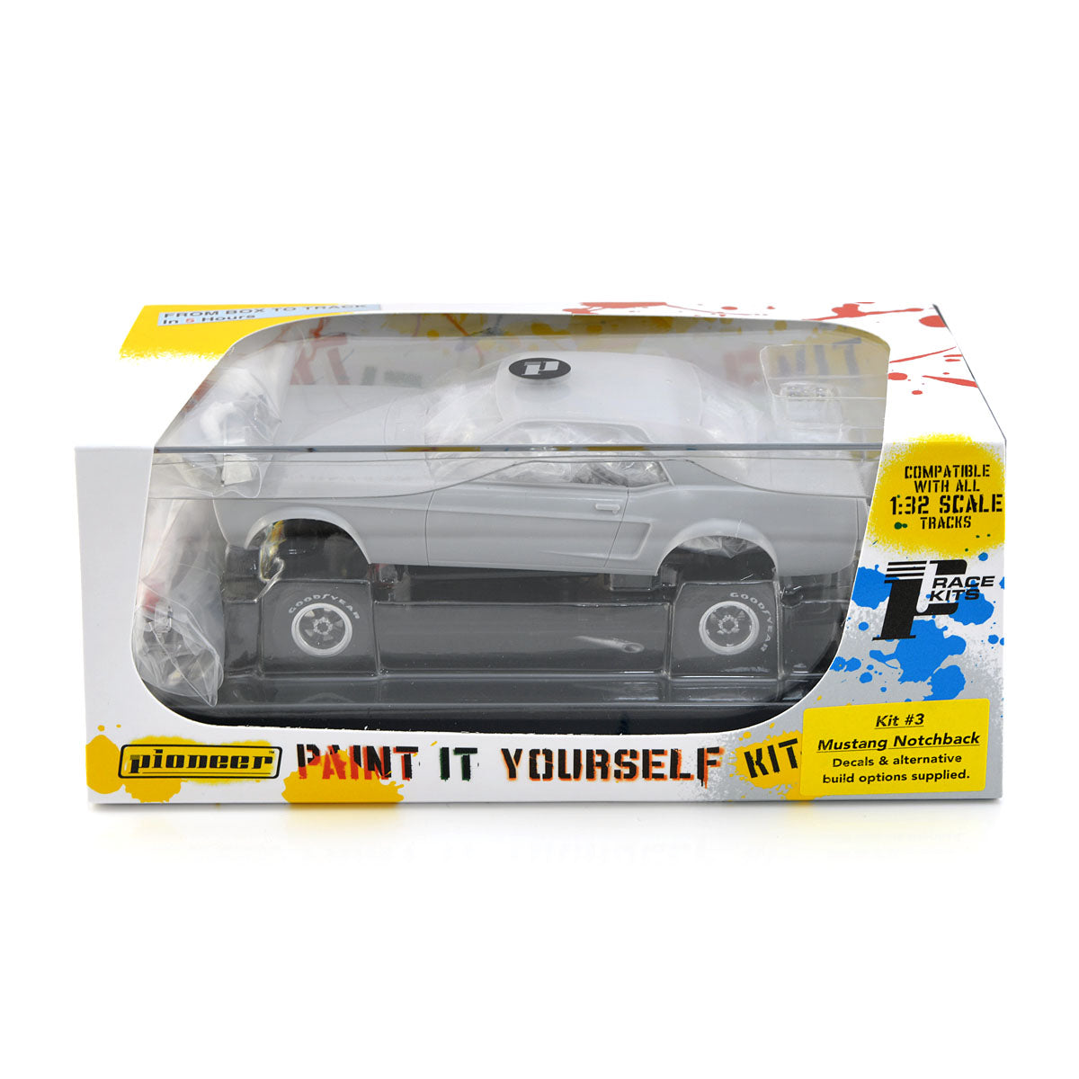 Pioneer Kit#3 1968 Mustang Notchback White Kit 1/32 slot Car Scalextric DPR