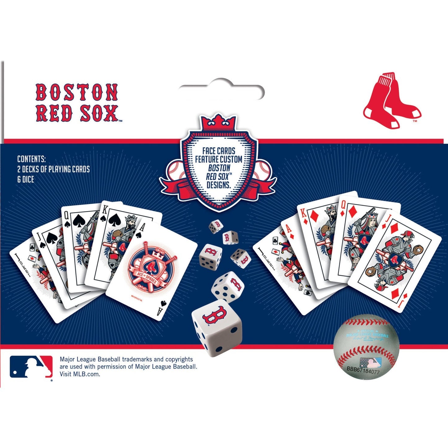 Boston Red Sox - 2-Pack Playing Cards & Dice Set by MasterPieces Puzzle Company INC