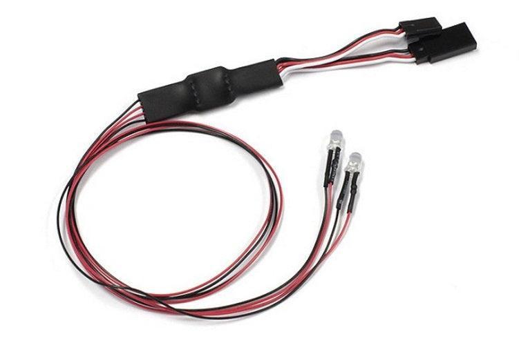Kyosho 97054-2R-B LED Light Unit (5mm/2 Bulbs/L=400/Red)