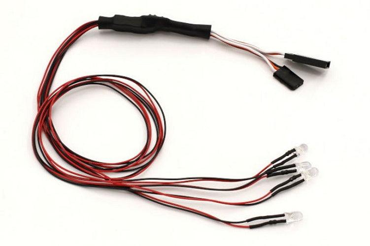 Kyosho 97054-4CR LED LightUnit (5mm/4Bulbs/L=400/Clear&Red)