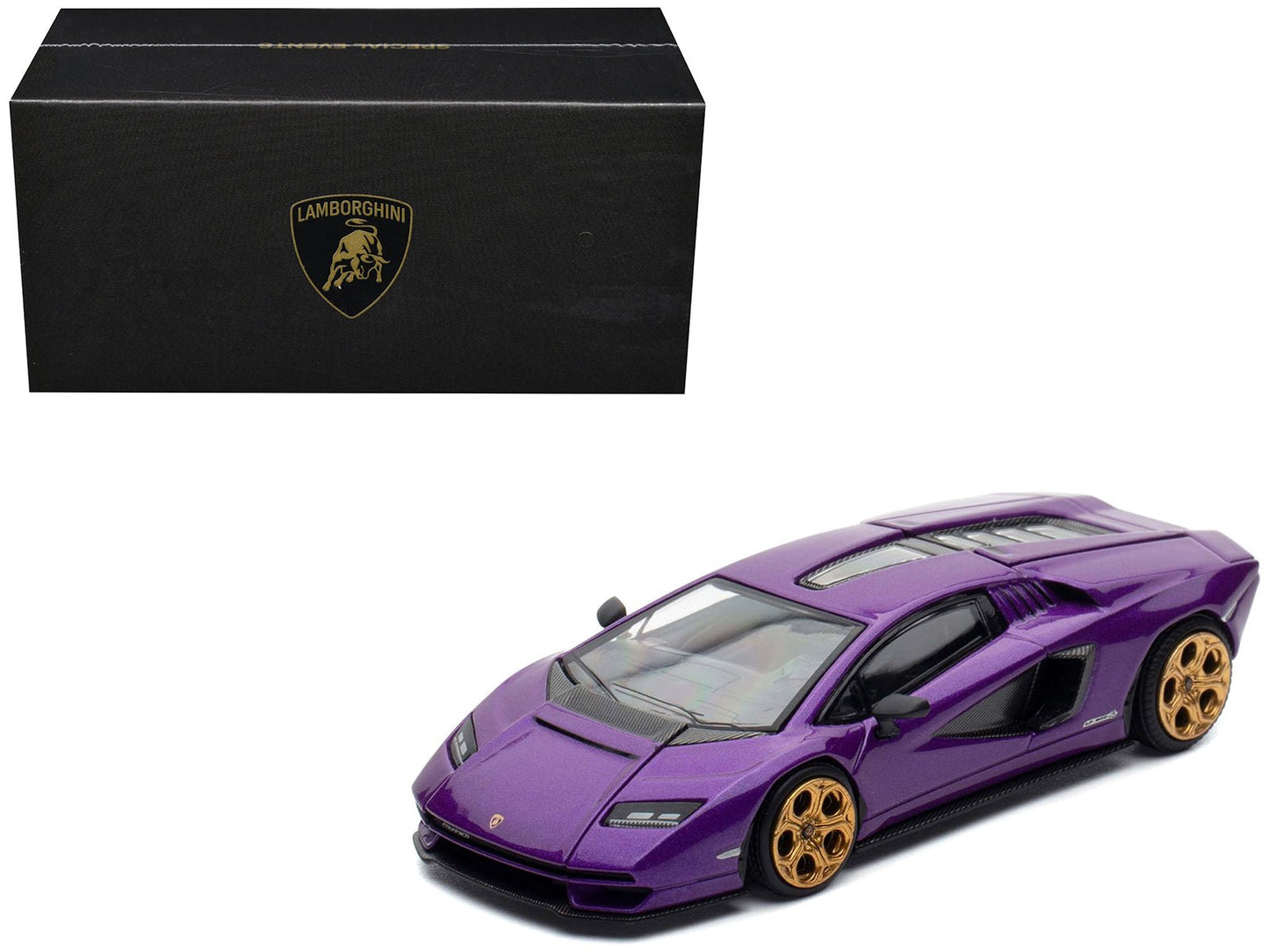 Lamborghini Countach LPI 800-4 Viola Pasifae Purple Metallic "Hong Kong Toycar Salon 2025" 1/64 Diecast Model Car by Pop Race free shipping USA
