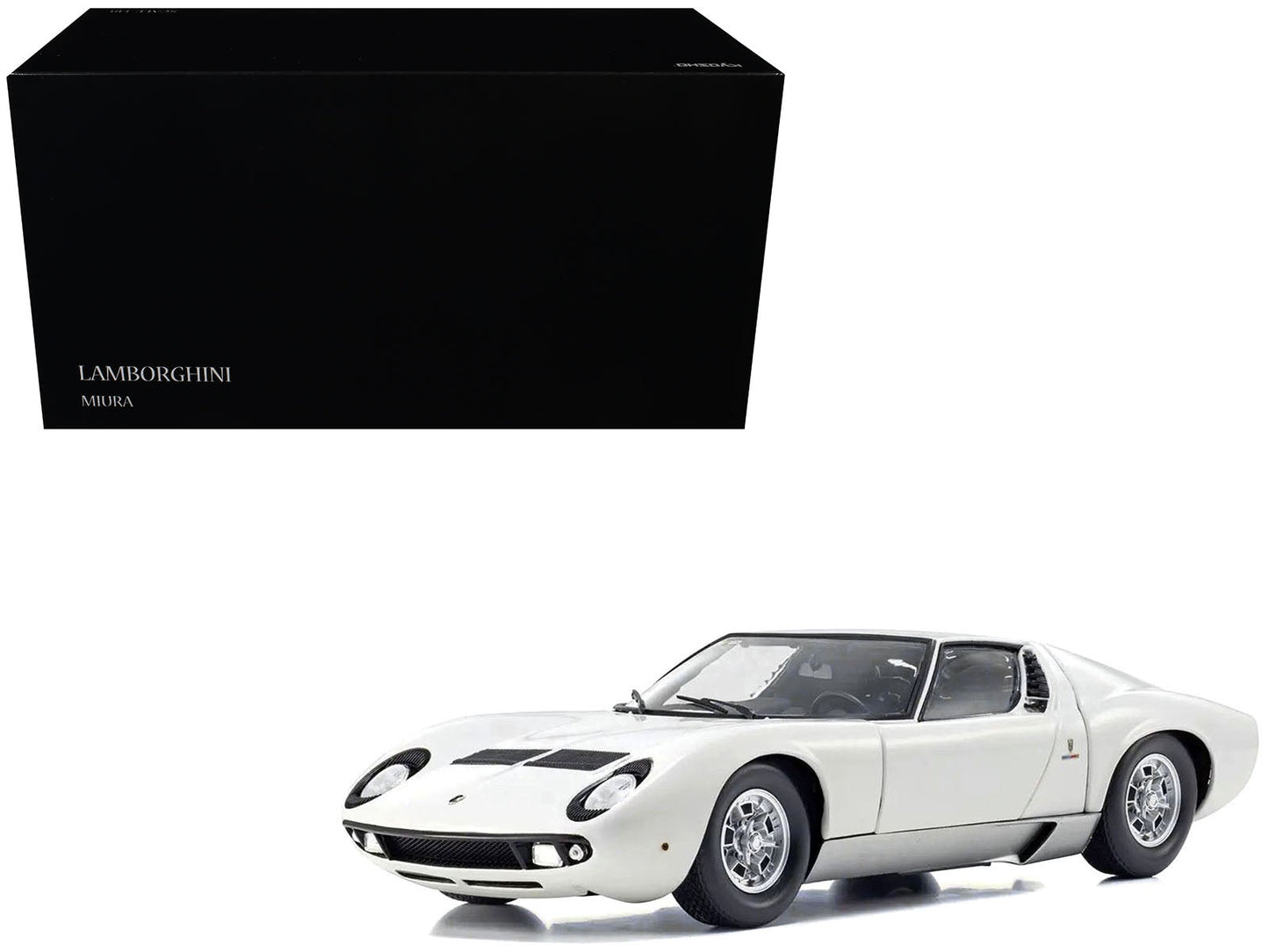 Lamborghini Miura P 400 White 1/18 Diecast Model Car by Kyosho free shipping USA