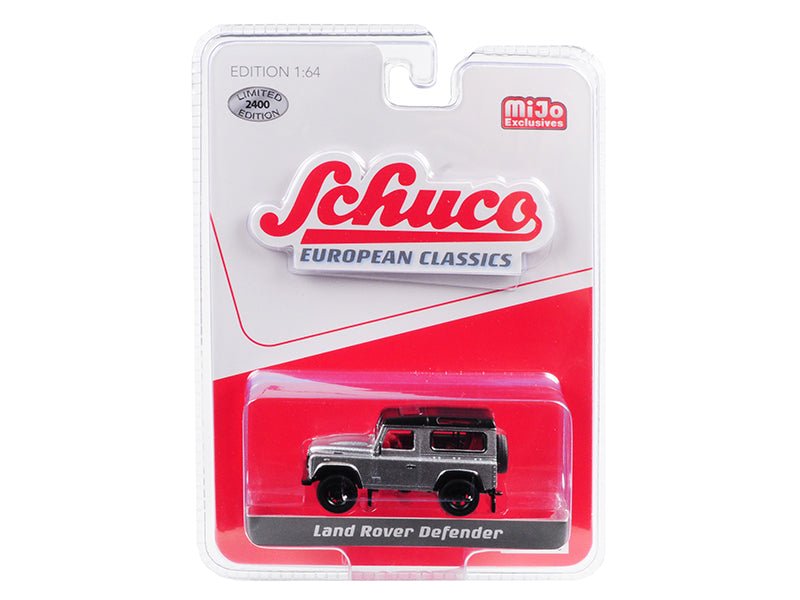 Land Rover Defender Silver "European Classics" Series Limited Edition to 2400 pieces Worldwide 1/64 Diecast Model Car by Schuco free shipping USA