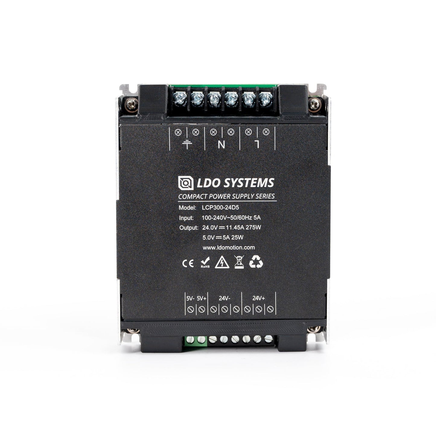 LDO LCP300-24D5 300W 24V and 5V Compact Power Supply (PSU)