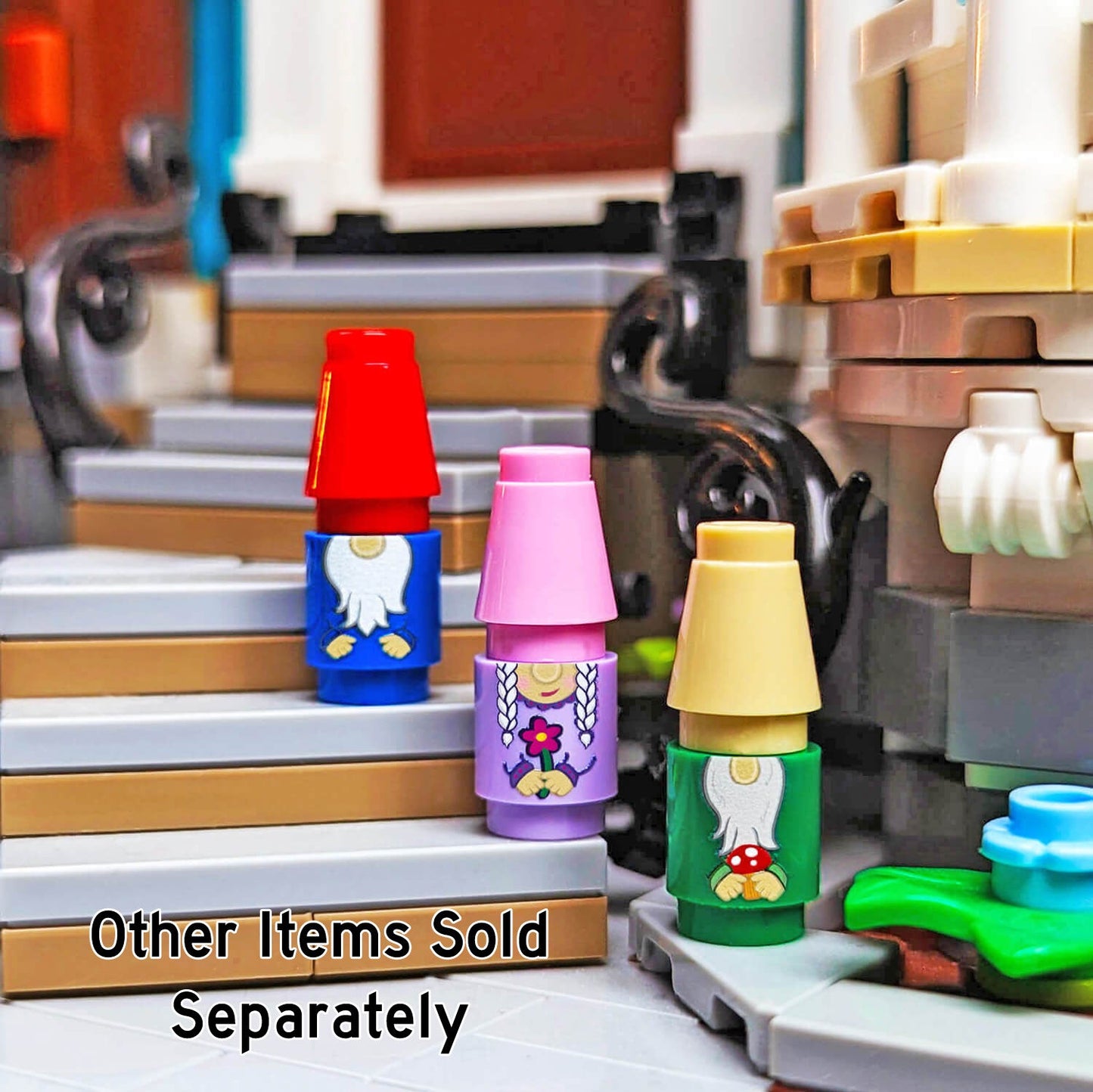 Green Garden Gnome - Custom Printed - Made Using LEGO® Parts