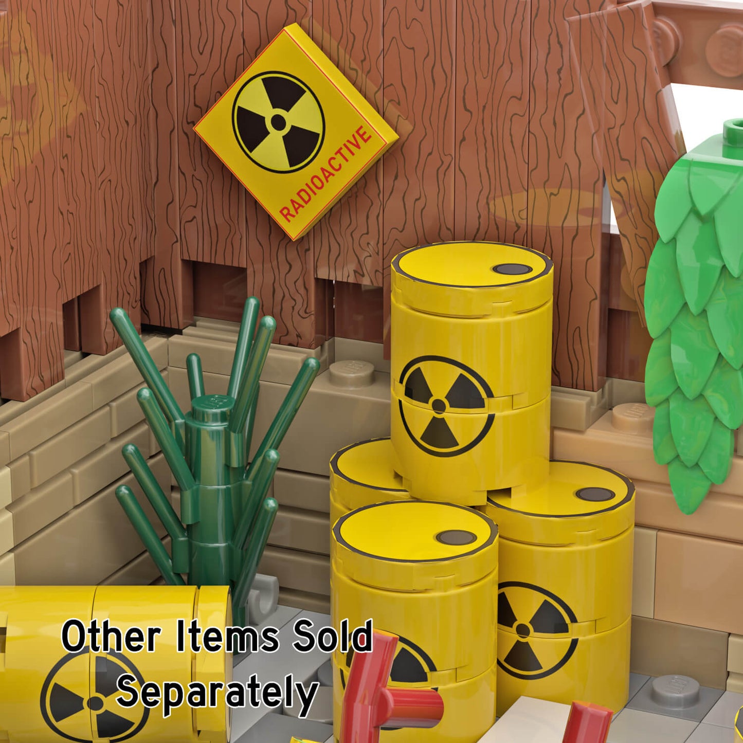 Radioactive Sign - Warning Sign - Custom Printed - Made Using a LEGO® Tile