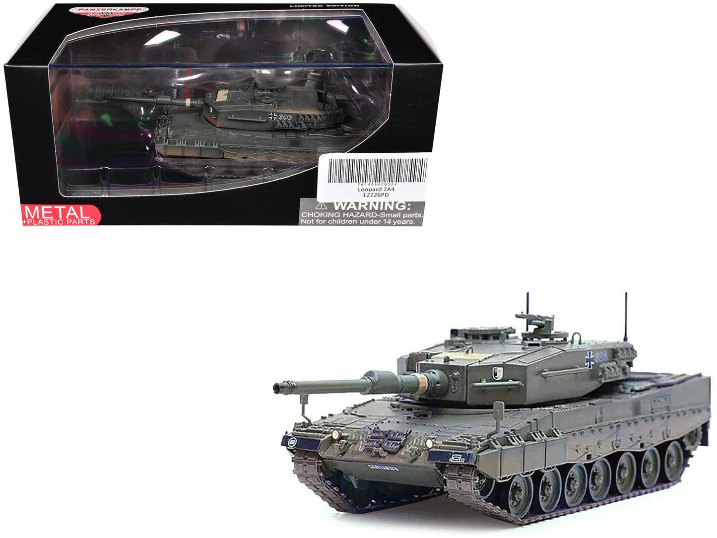 Leopard 2A4 Main Battle Tank with Snorkel "Green Camouflage" German Army "Armor Premium" Series 1/72 Diecast Model by Panzerkampf free shipping USA