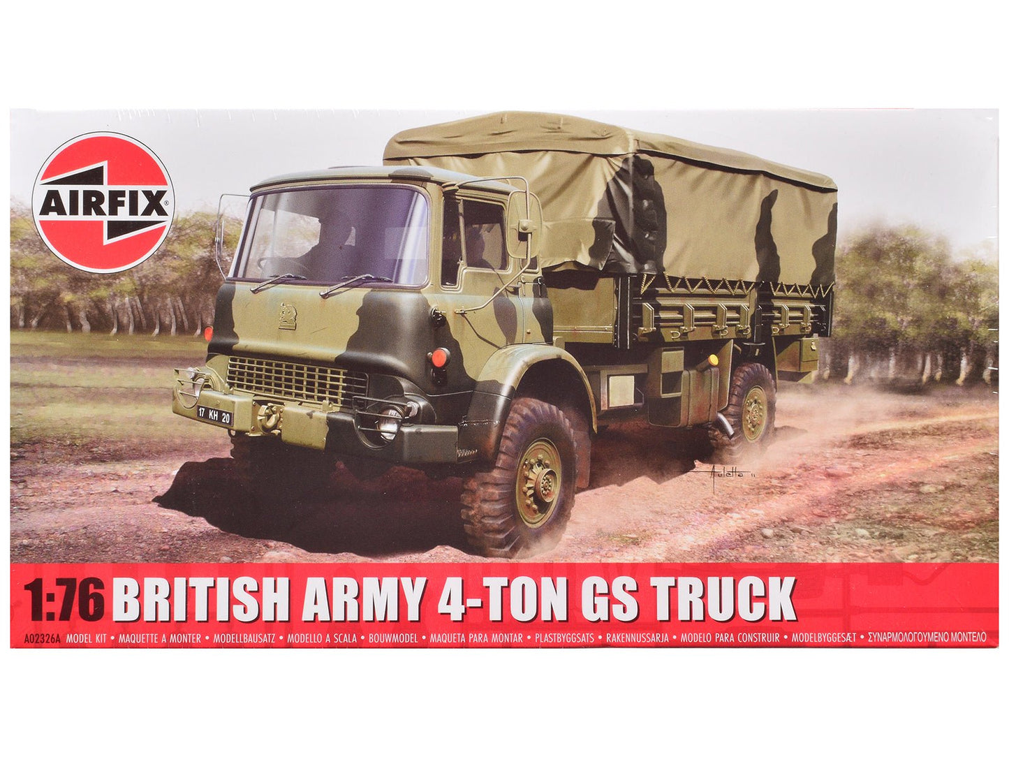 Level 1 Model Kit British Army 4-ton 4x4 GS Truck with 3 Scheme Options 1/76 Scale Plastic Model Kit by Airfix free shipping USA