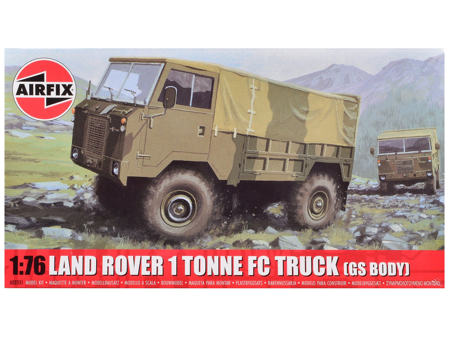 Level 1 Model Kit Land Rover 1 Tonne FC Truck (GS Body) with 3 Scheme Options 1/76 Scale Plastic Model Kit by Airfix free shipping USA