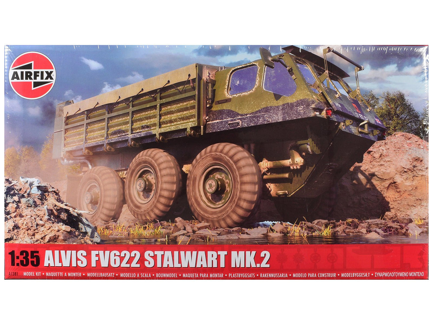 Level 3 Model Kit Alvis FV622 Stalwart Mk.2 Military Truck with 3 Scheme Options 1/35 Scale Plastic Model Kit by Airfix free shipping USA