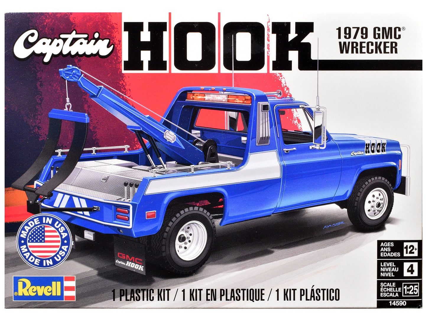 Level 4 Model Kit 1979 GMC Wrecker Tow Truck "Captain Hook" 1/25 Scale Model by Revell free shipping USA