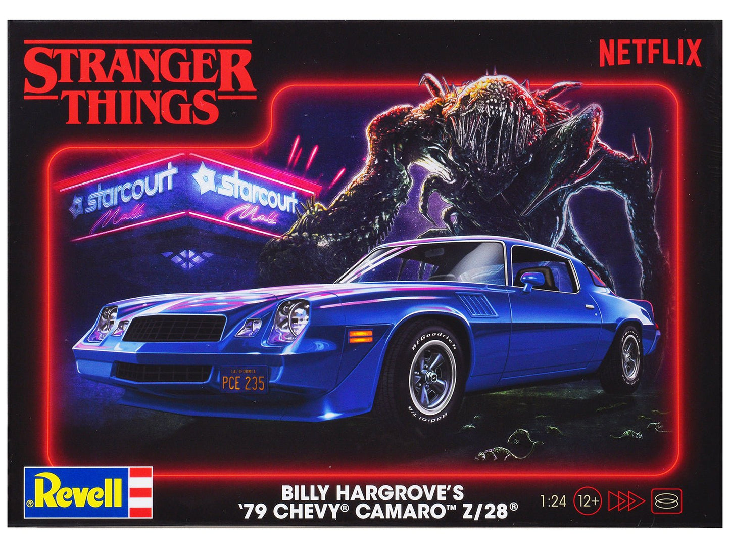 Level 4 Model Kit Billy Hargrove’s 1979 Chevrolet Camaro Z/28 "Stranger Things" (2016-Current) TV Series 1/24 Scale Model by Revell free shipping USA