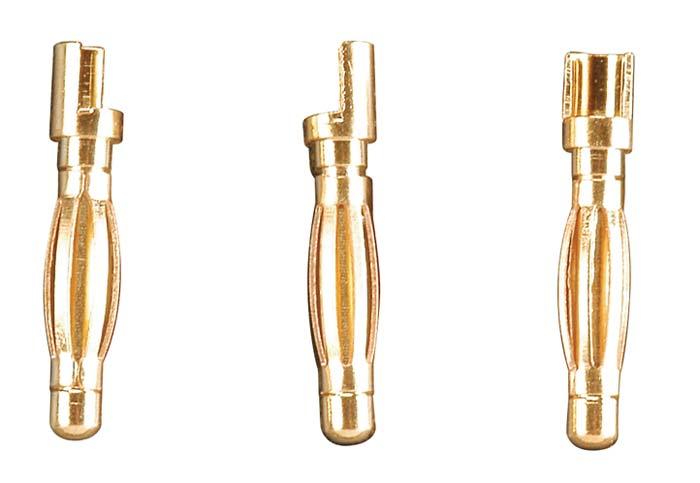 Great Planes Gold Plate Bullet Connector Male 2mm (3) GPMM3110