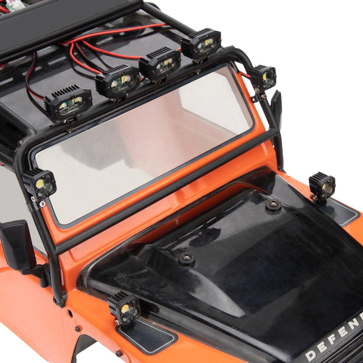 PowerHobby RC 4 LED Lights Headlights Spotlight w/ Controller for 1/10 1/8