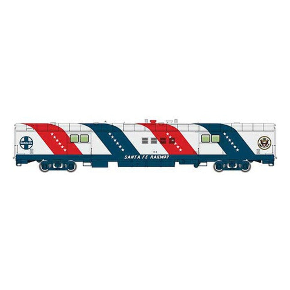 Walthers Proto 920-15653 HO Scale 74' Pullman-Standard Steam Generator Car - Ready to Run -- Santa Fe #133 (Bicentennial)