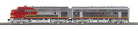 Walthers Proto 40920 HO Scale EMD F7A-B Set - LokSound 5 Sound & DCC -- Santa Fe #306L, 306A (Warbonnet; red, silver)