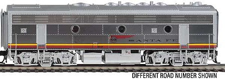 Walthers Proto 47924 HO Scale EMD F7B - Standard DC -- Santa Fe #307A (Warbonnet, red, silver)