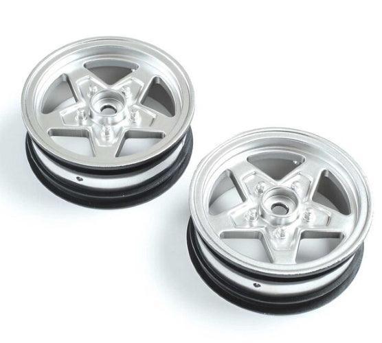 Losi Racing LOS43047 Front Wheel Satin Chrome (2) 22S Drag