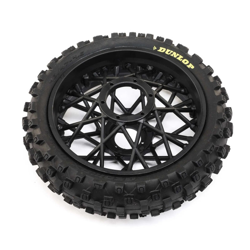 Losi LOS46005 Dunlop MX53 Rear Tire Mounted Black PM-MX