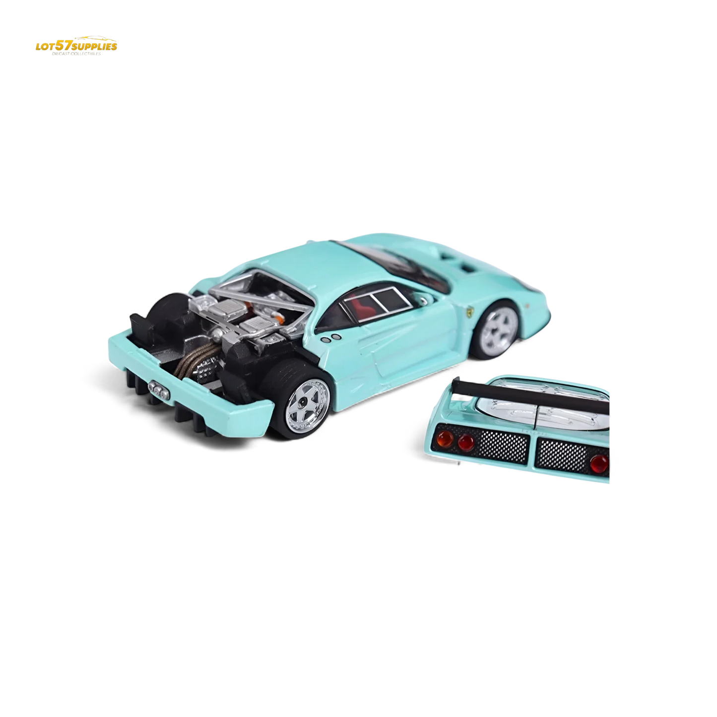 Stance Hunters Ferrari F40 LM Light Aqua Green 1:64